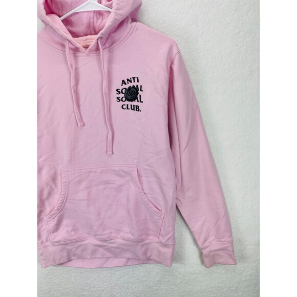 Anti Social Social Club Bat Emoji Hoodie Women’s S Pink Graphic Pullover Street - Picture 6 of 12